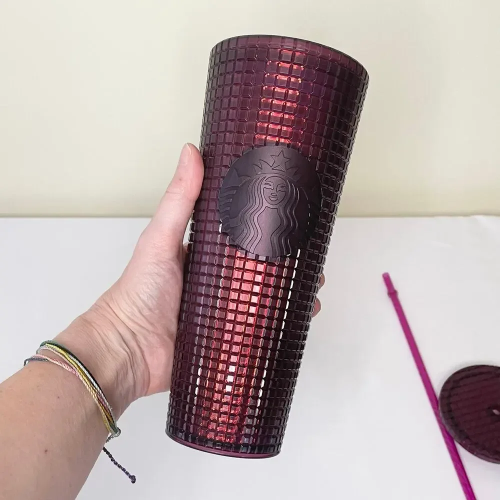 Starbucks Berry Plum Disco Grid Tumbler 24oz Venti